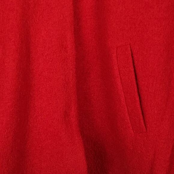 CYNTHIA ROWLEY Cherry Red Boiled Wool/Viscose Sweater Jacket - Size M - Picture 4 of 6
